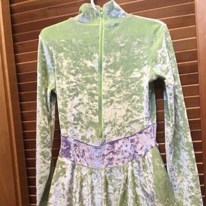 Figure skating / dance dress crushed velvet Girl M